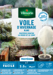 Croissance et protection des végétaux - Voile d'hivernage - 2 m x 5 m - Blanc - face recto